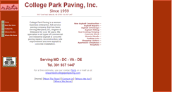 Desktop Screenshot of collegeparkpaving.com